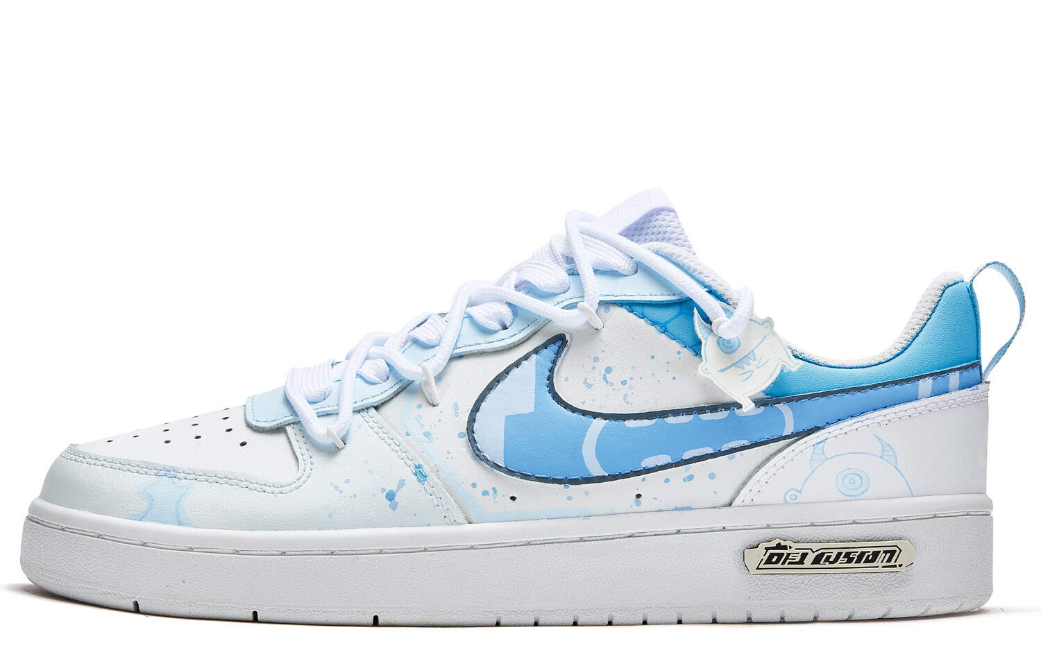 

Кроссовки Nike Court Borough Skateboard Shoes Women's Low-Top Blue White, Синий, Кроссовки Nike Court Borough Skateboard Shoes Women's Low-Top Blue White