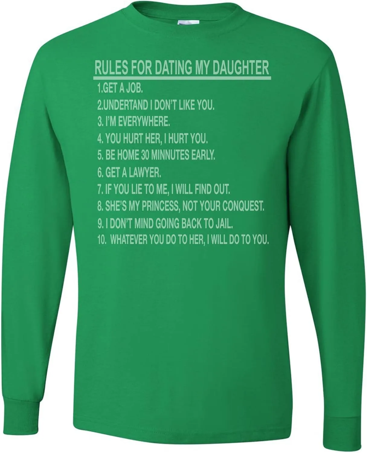 

Футболка с принтом Dad Rules Daughter wild custom apparel