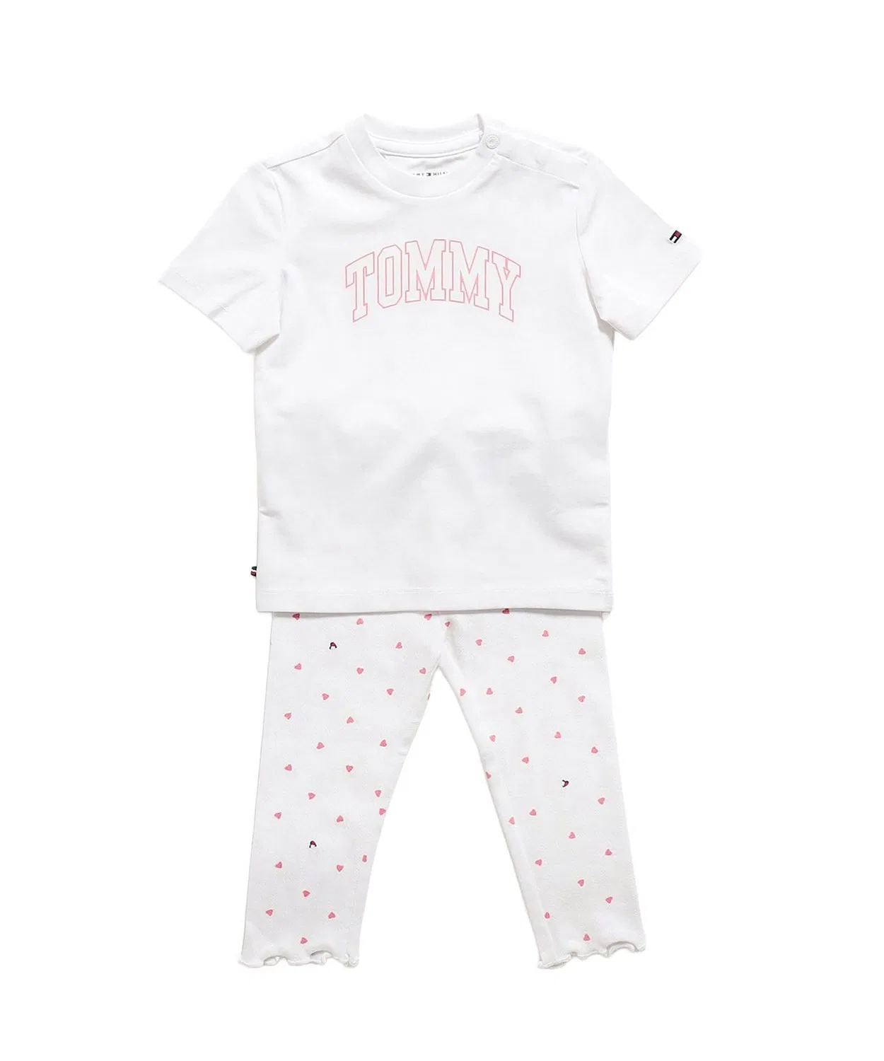 Детский комплект из футболки и леггинсов Tommy Hilfiger, 2 предмета, белый