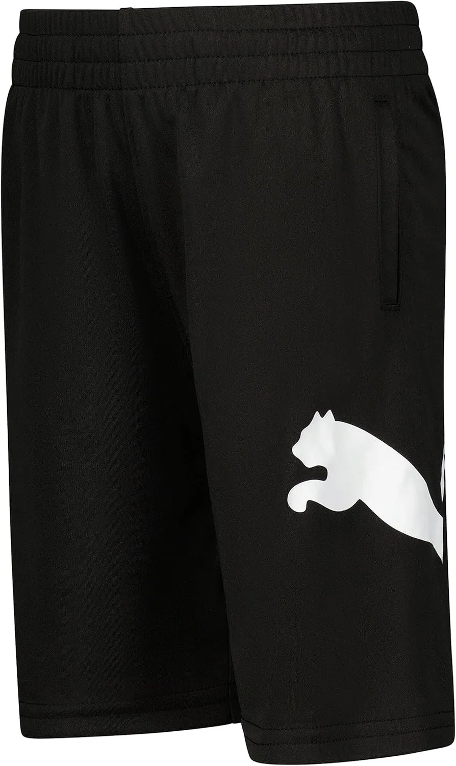 Шорты спортивные PUMA, мальчиковые, черные/белые — фото 3