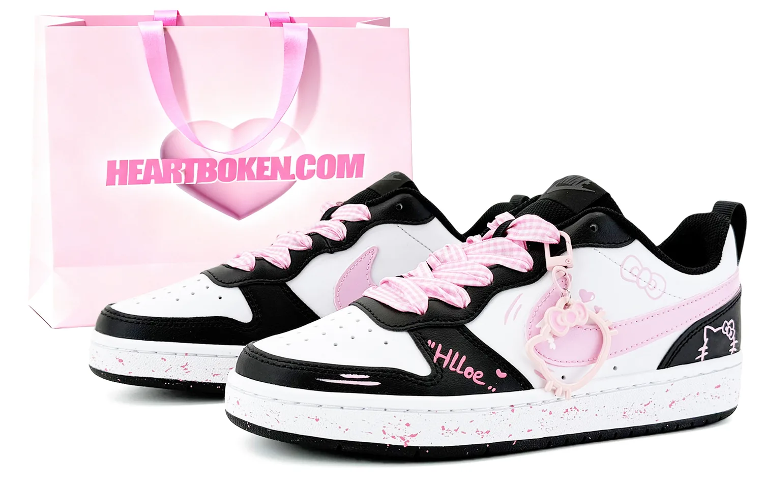 Court Borough Suixin, Sweetheart Kitten, Кроссовки для скейтбординга детские Slip Resistant низкие из кожи Shopping Bag Nike, черный