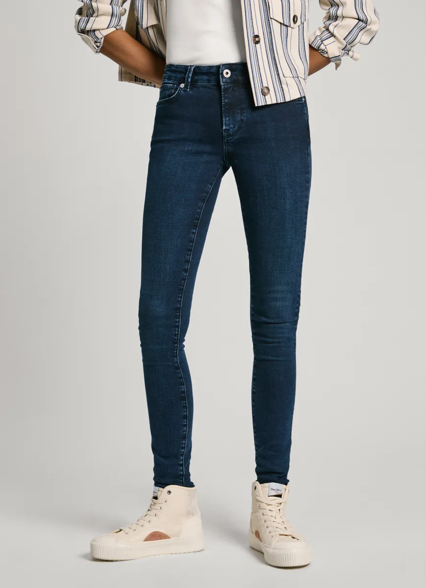 

Джинсы скинни Pepe Jeans "SKINNY JEANS LW", различные стирки, цвет Clean Blue Black Wiser Wash