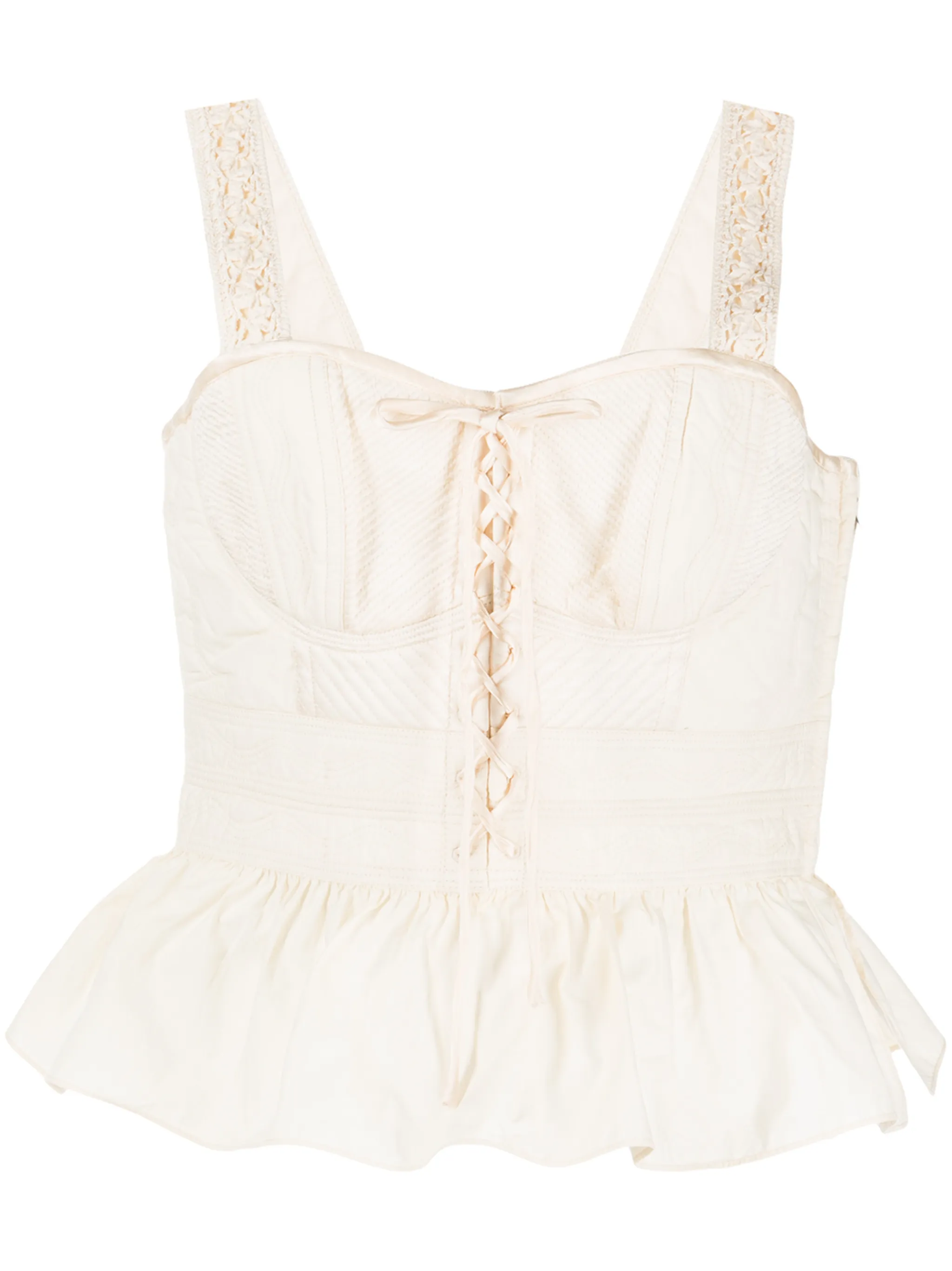 

Блузка с баской Ulla Johnson, нейтральный