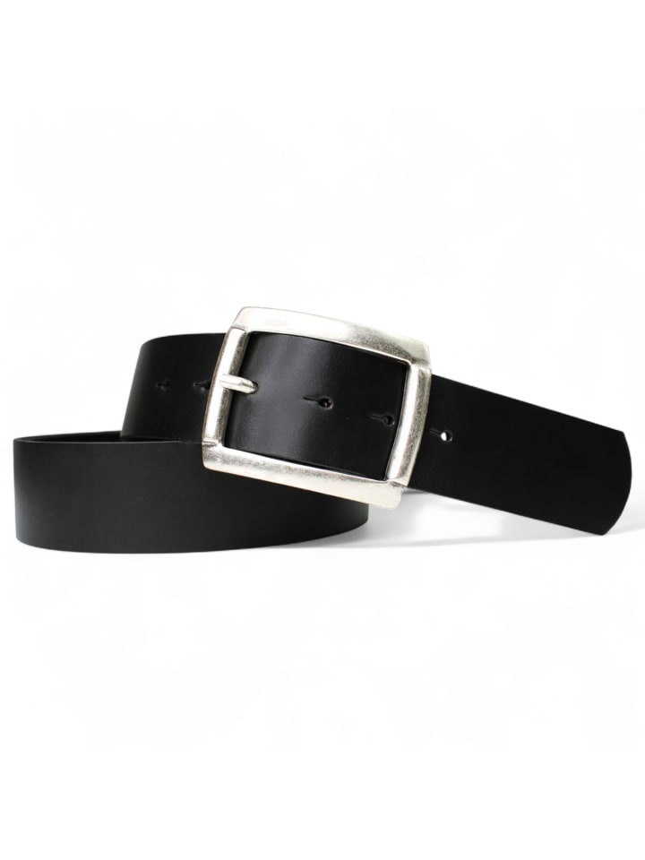 

Мужской кожаный ремень, прямоугольный, черного цвета FRONHOFER