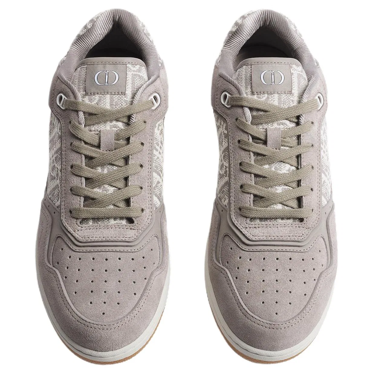 Кроссовки кожаные DIOR B27 Uptown Low top серые — фото 4
