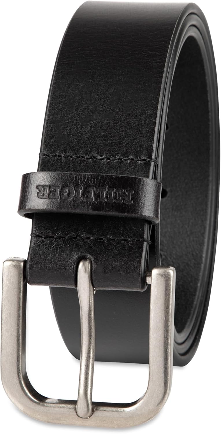 

Мужской ремень Tommy Hilfiger Casual Leather - классический стиль для повседневной носки, Black Raw Edge