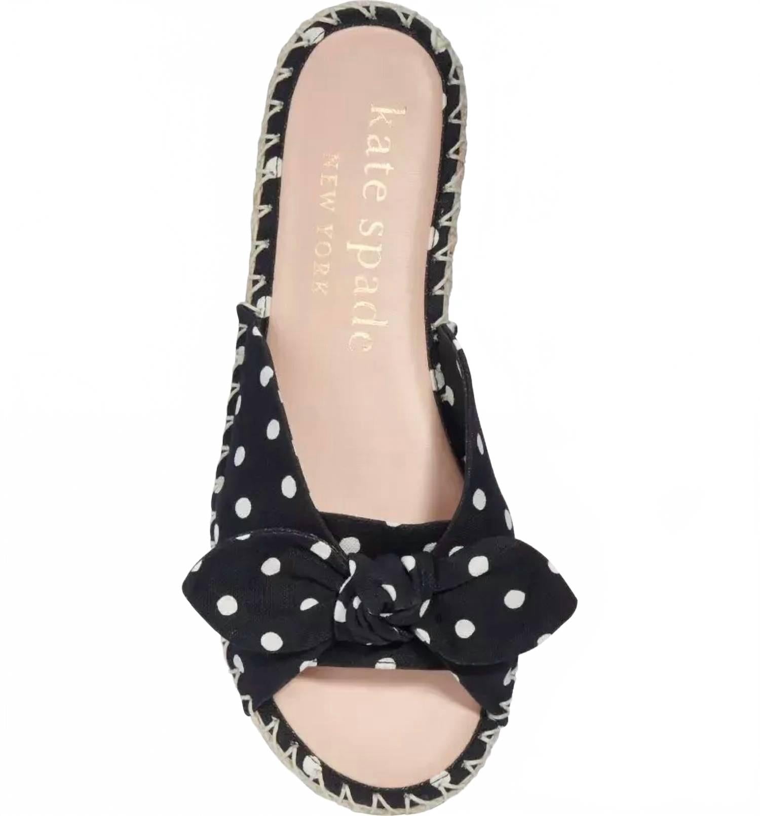 Женские сандалии Saltie Shore в черном и кремовом цвете Kate Spade — фото 2
