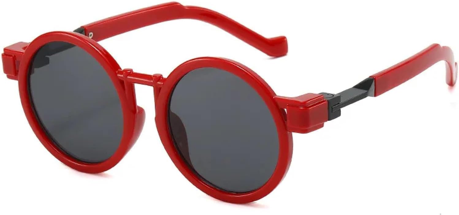 

Солнцезащитные очки с защитой от УФ-излучения UV400 для женщин и мужчин | Круглая оправа в стиле стимпанк, оранжево-синяя, с прозрачным градиентом | для занятий спортом на открытом воздухе DSVIGF, Red Grey