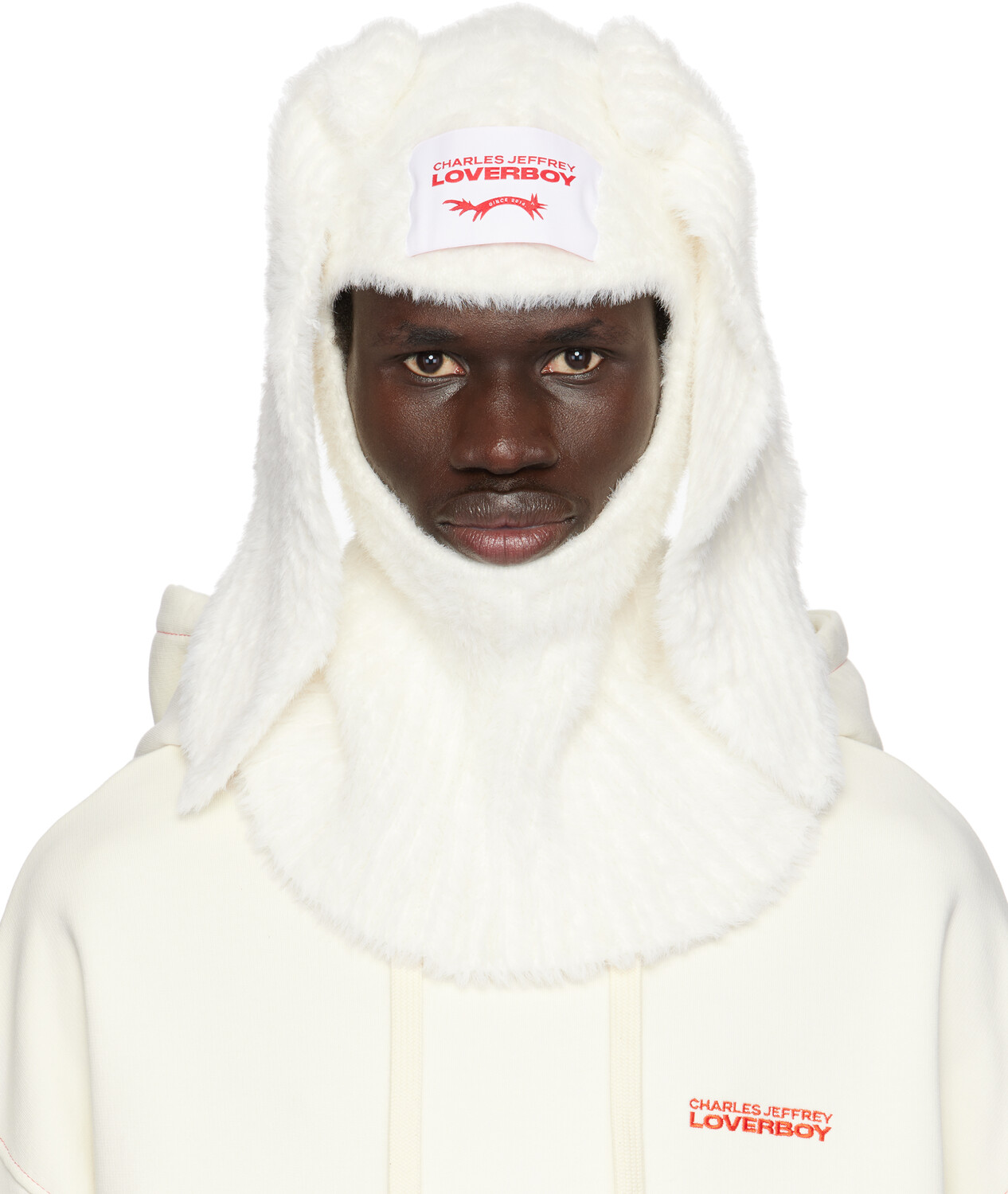 

Балаклава «Пушистый кролик» Charles Jeffrey LOVERBOY, белый