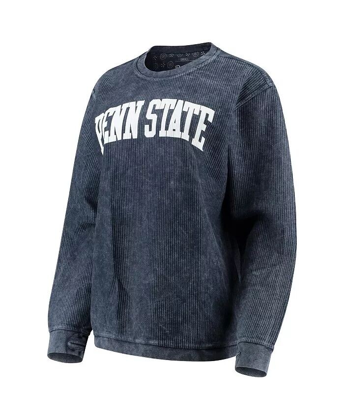 

Женская темно-синяя толстовка-пуловер Penn State Nittany Lions Comfy Cord Vintage-Like Wash Basic Arch Pressbox