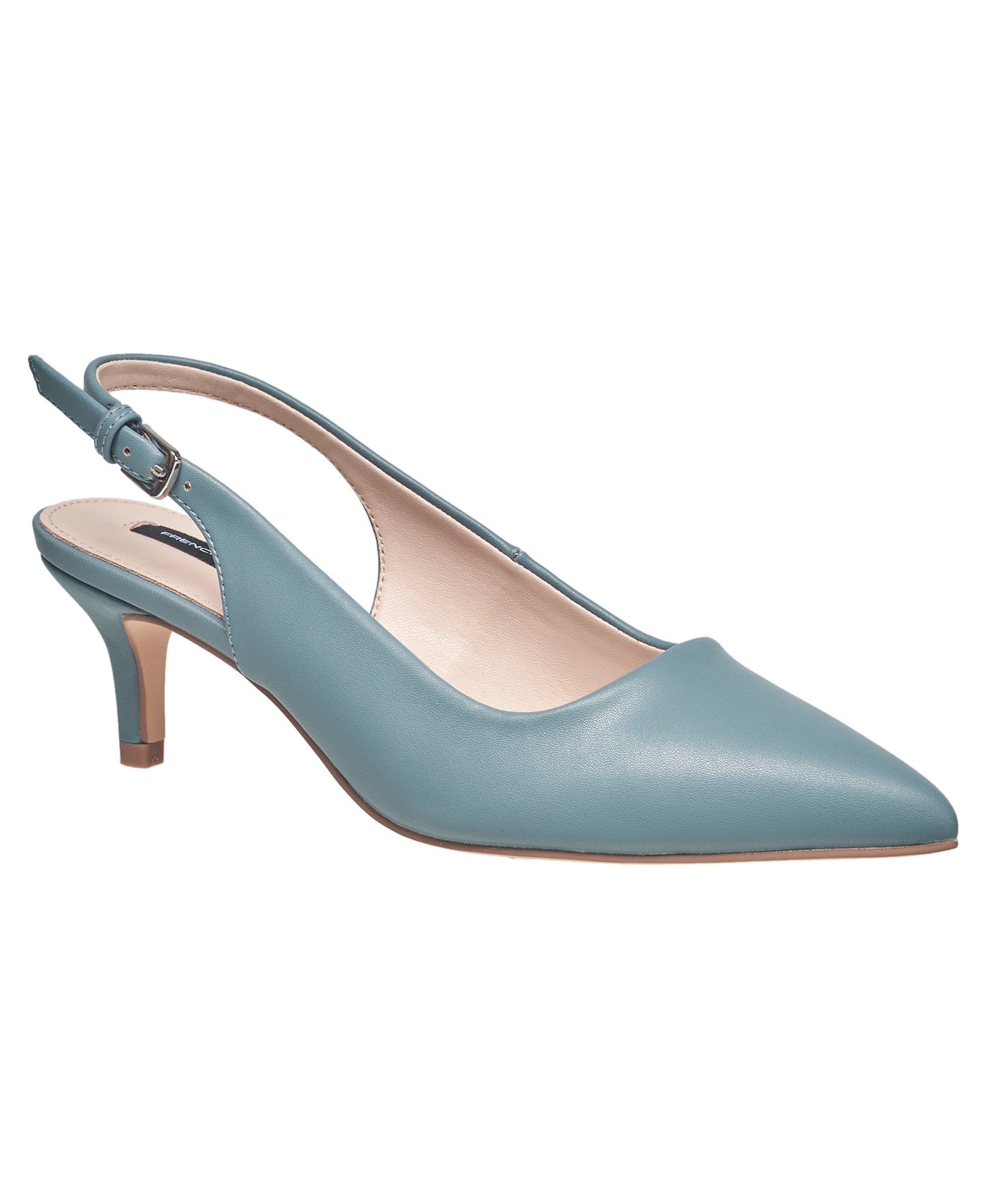 Туфли-лодочки French Connection Ladies Quinn с открытой пяткой и каблуком-рюмочкой, Slate
