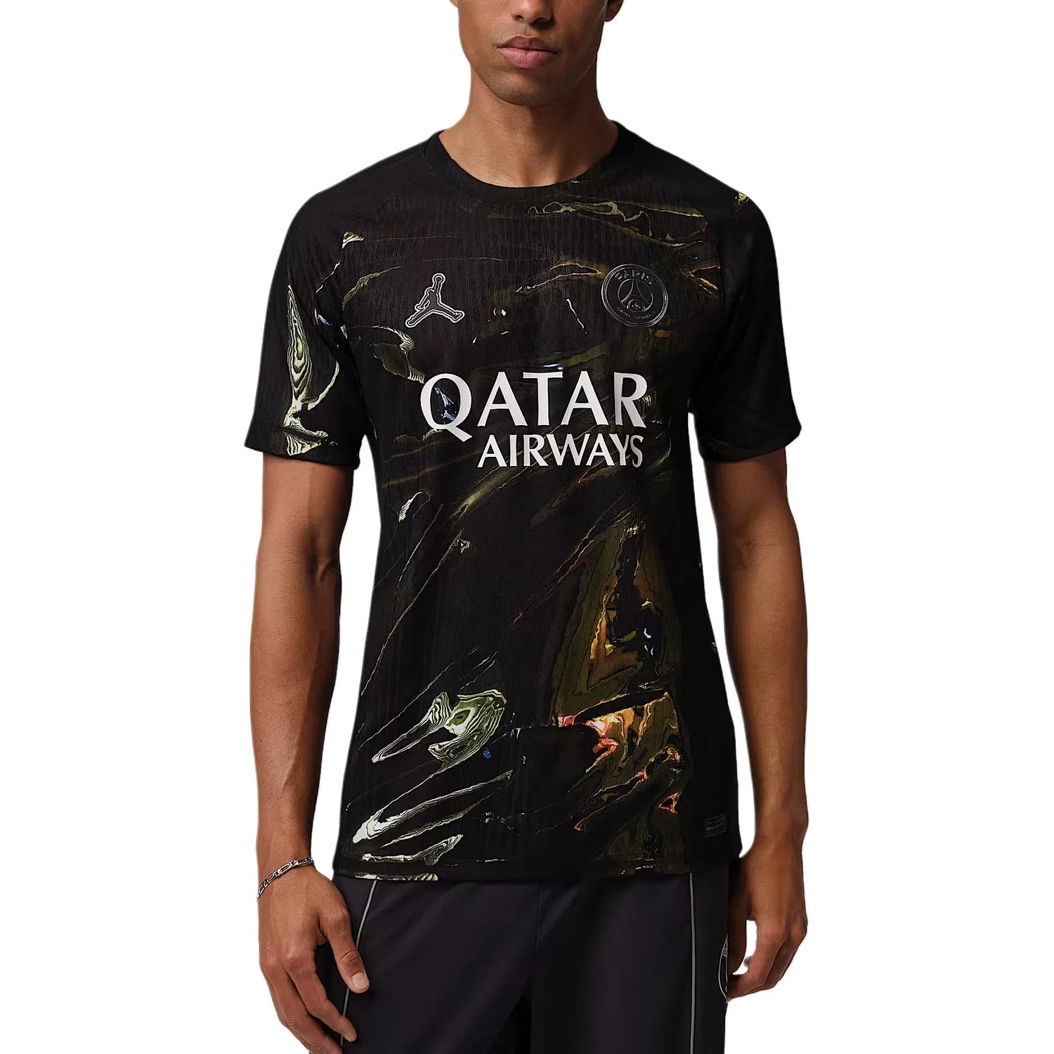 Футболка Dri FIT ADV Night Edition Soccer для мужчин Jordan, Black/White/Black — фото 4