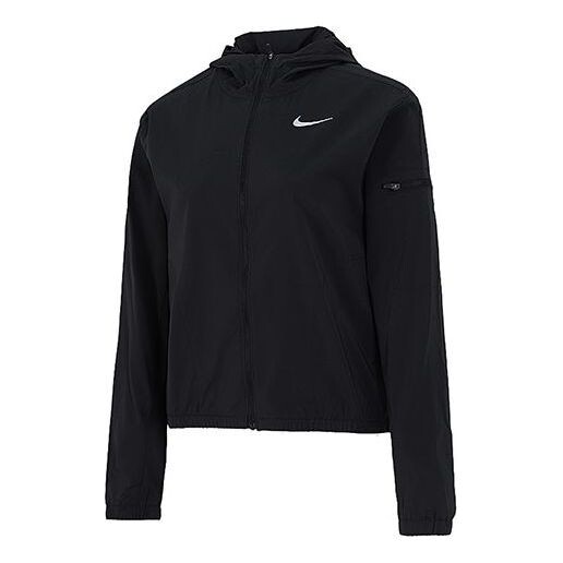 

Куртка (WMNS) Nike Small Label Solid Color logo Hooded Jacket Black, черный