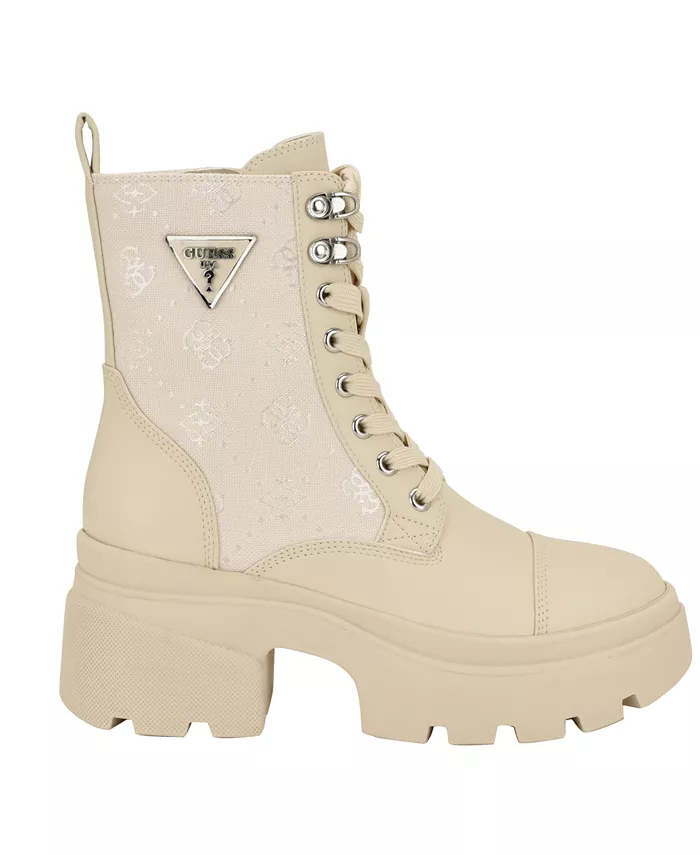 Женские ботинки Yarini Platform Lug Combat Guess, слоновая кость/кремовый — фото 2