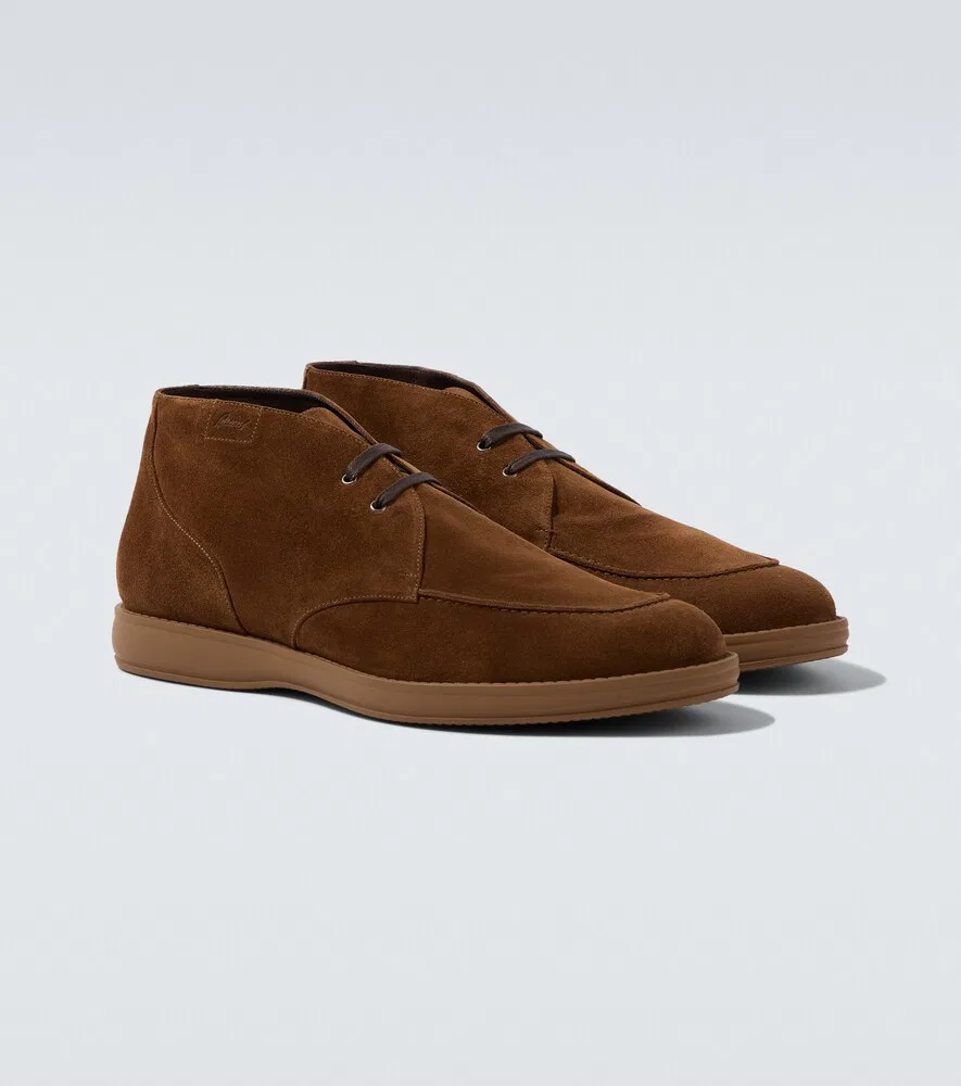 Замшевые ботинки Journey Desert Boots Brioni, коричневый