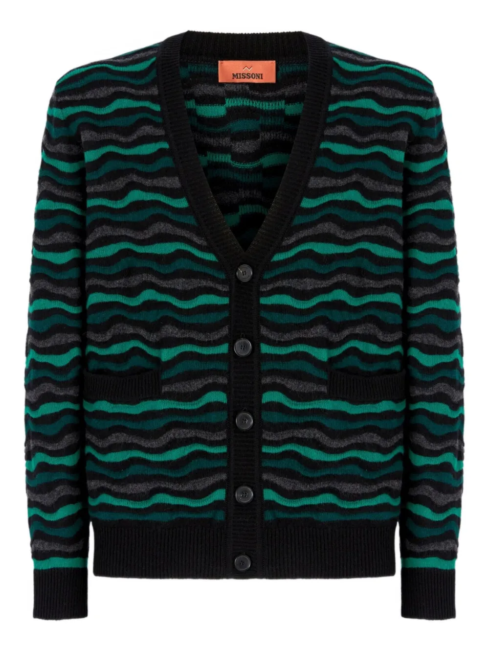 

Кардиган с волнистым узором Missoni, зеленый