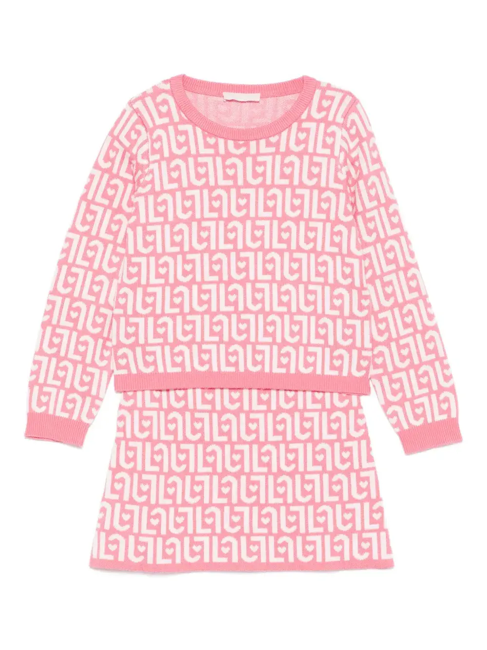 

Комплект из юбки и топа с монограммой Liu Jo, розовый