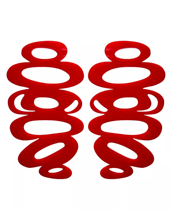 

Объемные серьги-гвоздики Swanky Designs, red