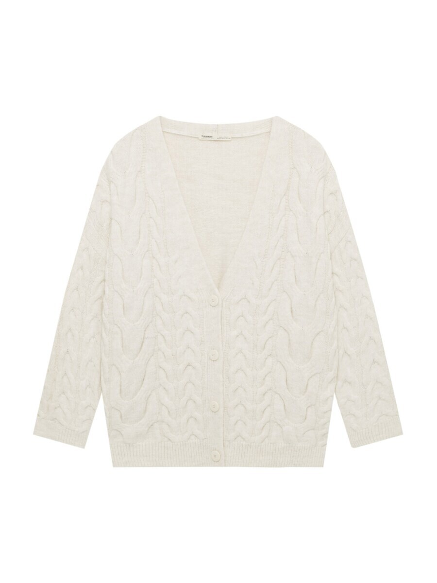 

Вязаный кардиган Pull&Bear Knit Cardigan, кремовый