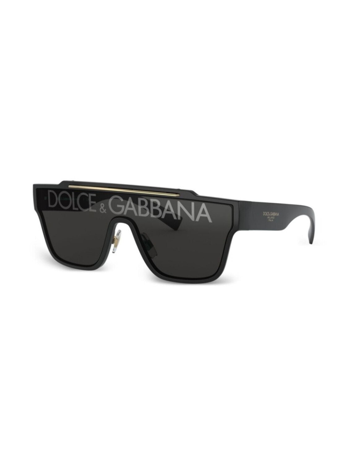Dolce & Gabbana Eyewear солнцезащитные очки в квадратной оправе с логотипом, черный — фото 2