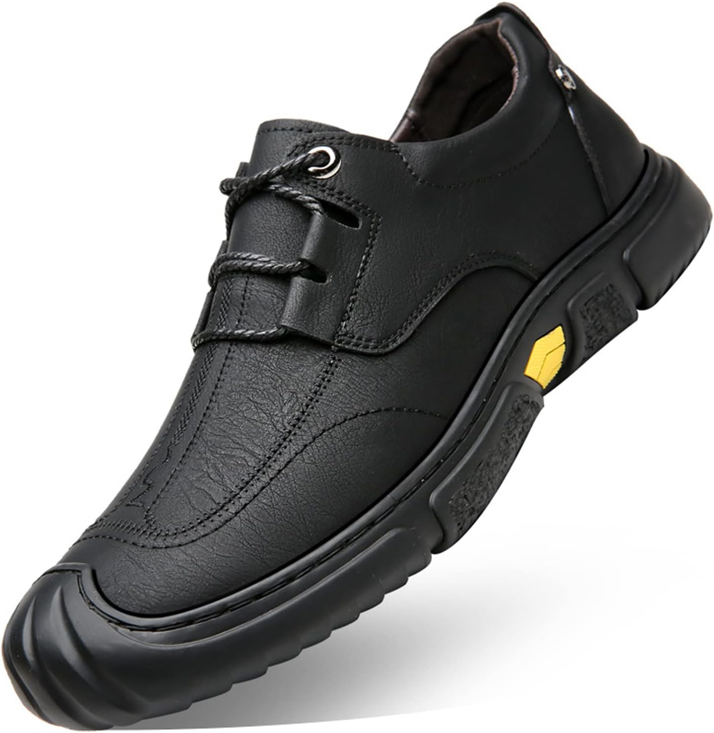 

Мужские кроссовки Cubicbee с толстой подошвой, шнуровкой, дышащие, с вырезами, удобные, водонепроницаемые лоферы, повседневные, с мягкой подошвой, для бизнеса, прогулок и вождения, черный