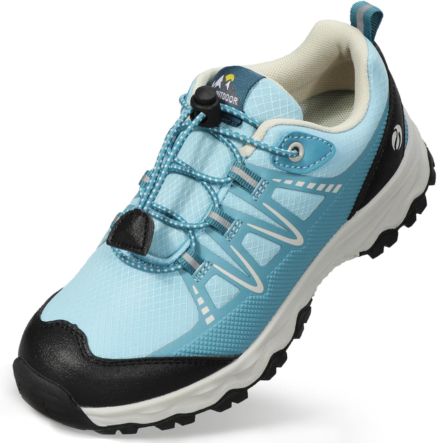 

Детские кроссовки UOVO для мальчиков и девочек, водонепроницаемые для походов и бега, модные кроссовки на трейл, дышащие, легкие, противоскользящие, для прогулок на улице и спорта (для младших/старших детей), небесно-голубой