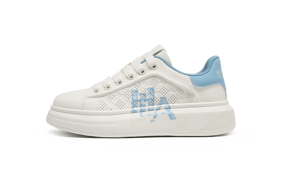 

Мужские дышащие низкие кроссовки для скейтбординга HLA, White Blue[Breathable]