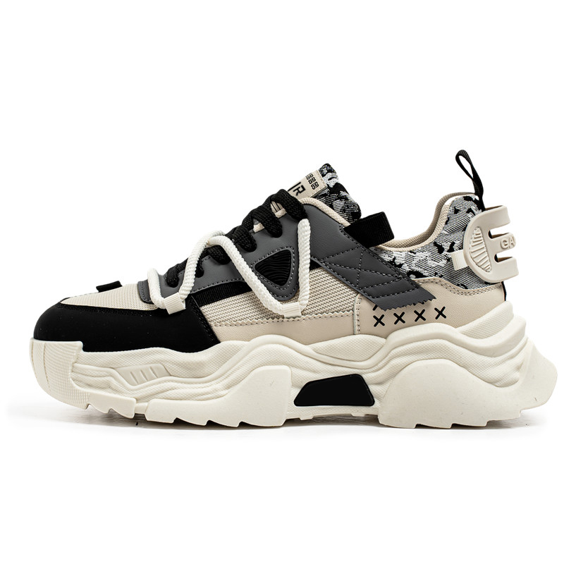 

NANJIREN Серые массивные кроссовки мужские Low Top, цвет Gray