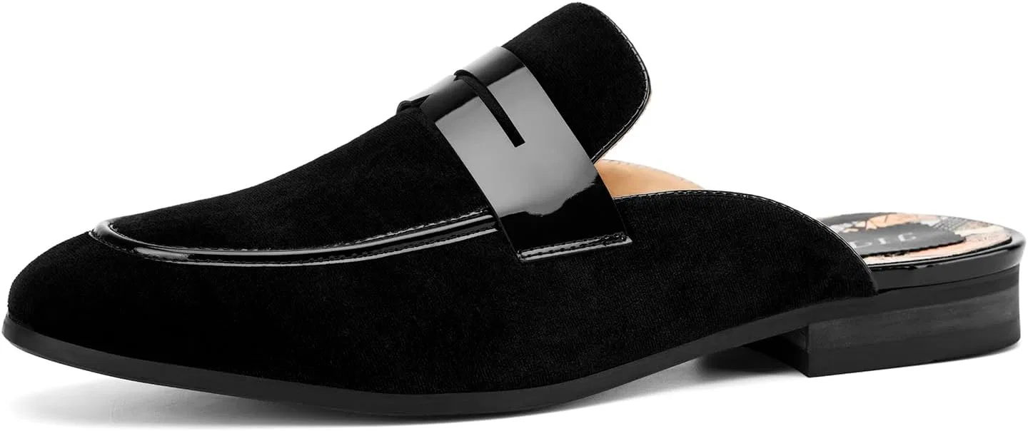 Мужские мюли JITAI Velvet Slippers, черный
