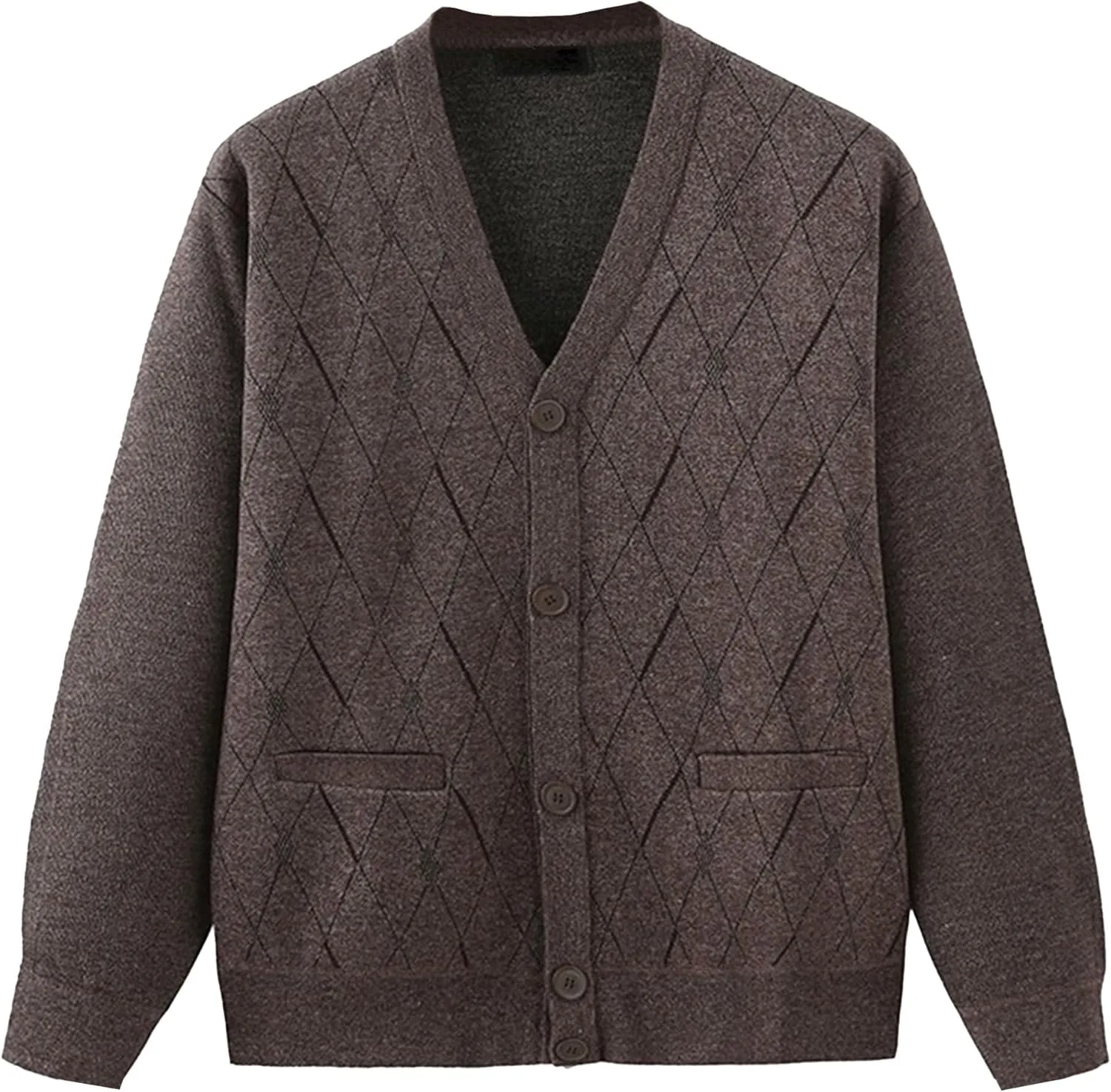 

Мужской кардиган V-образным вырезом в винтажном стиле