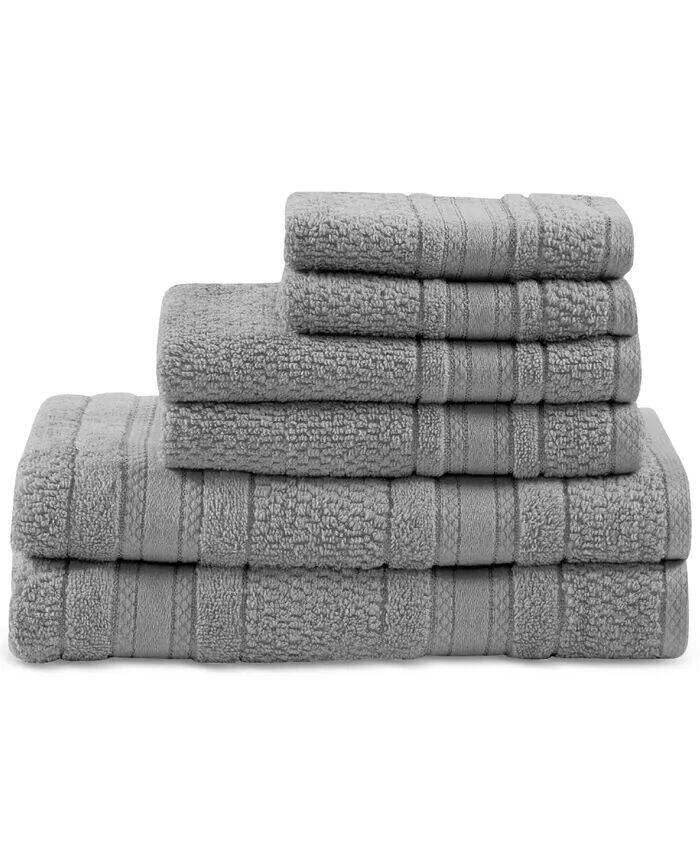 

Супермягкий хлопок Adrien, 6 шт. Набор банных полотенец Madison Park Essentials, серый