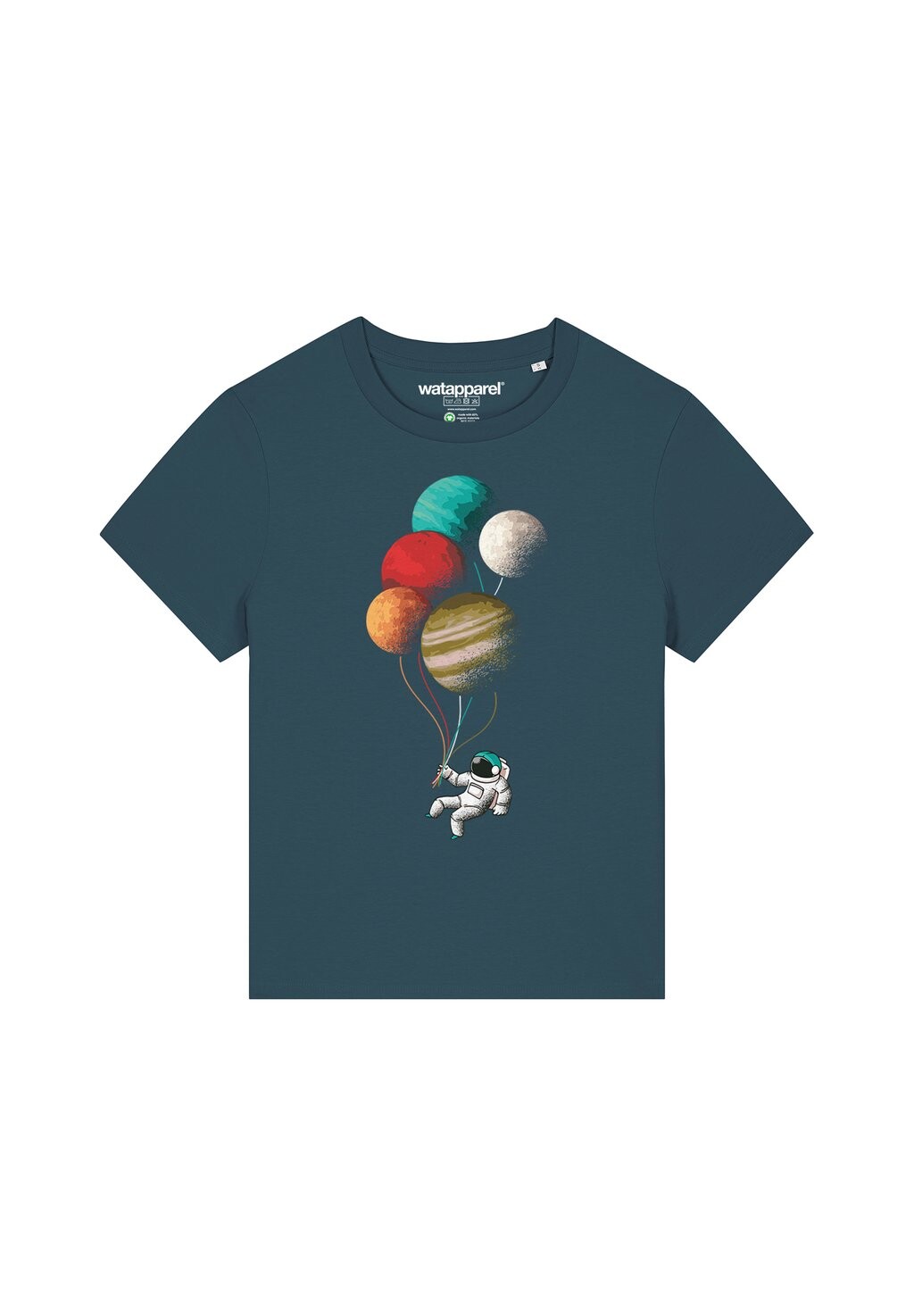 

Футболка с принтом BALLOON SPACEMAN watapparel, бирюзовый