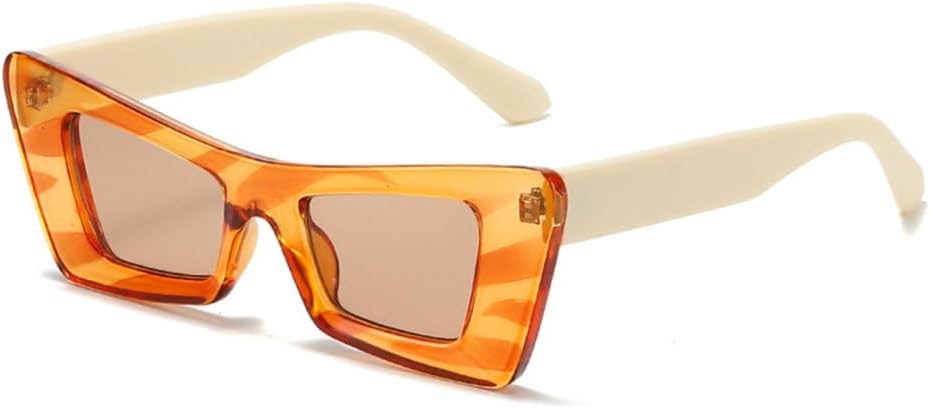 

Ретро-солнцезащитные очки «кошачий глаз» 2026 года для женщин, модные желто-зеленые оттенки, защита от УФ-излучения UV400, трендовые контрастные солнцезащитные очки для мужчин, желтый, цвет шампанского generic, Black