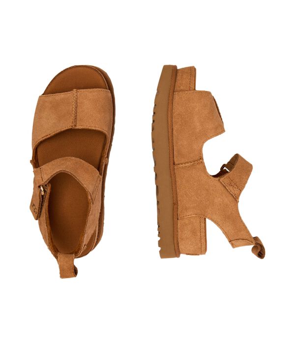 Кожаные сандалии с золотой звездой Ugg, коричневый — фото 4