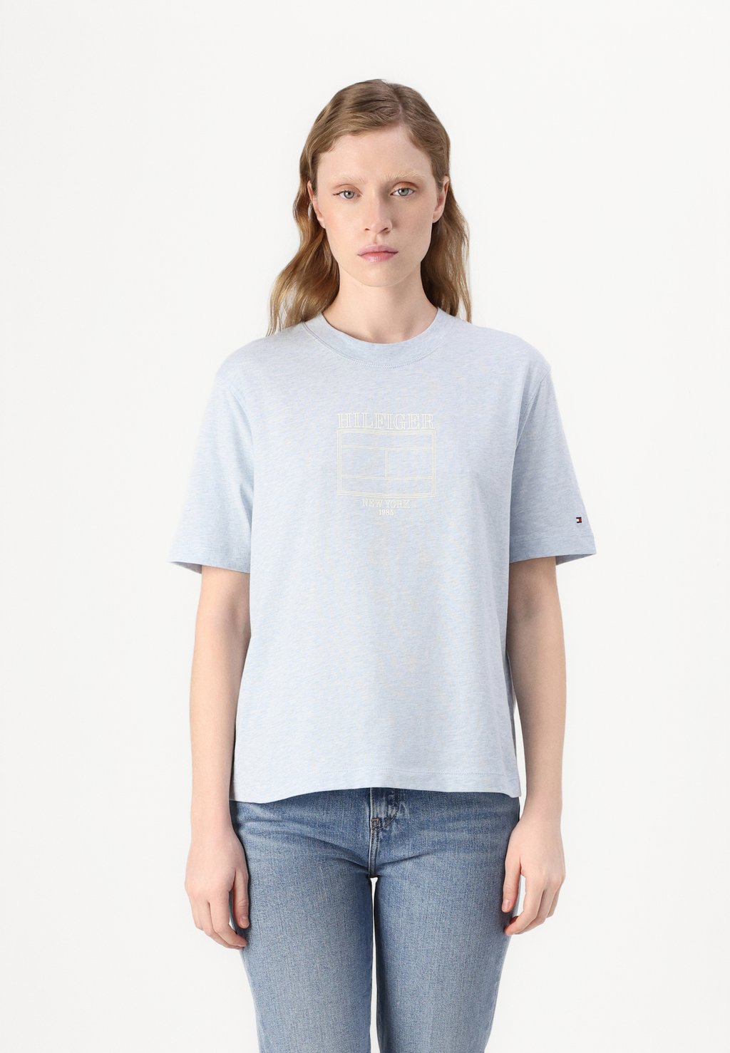 

Футболка с принтом OUTLINE FLAG TEE Tommy Hilfiger, темно-синий