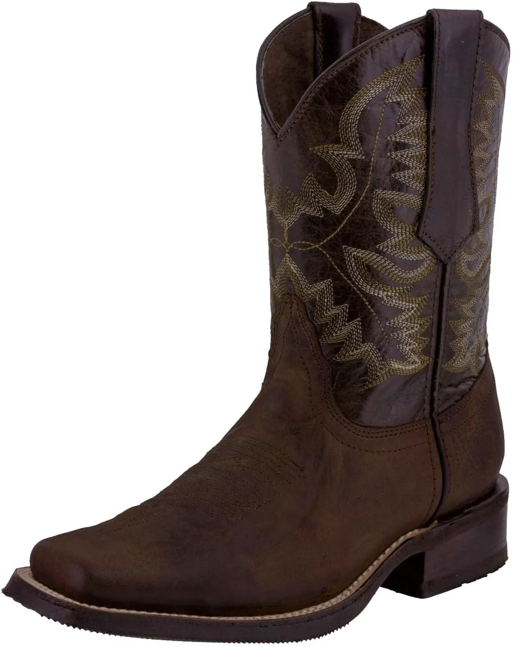 

Мужские коричневые ковбойские сапоги Texas Legacy Western из темной кожи для родео с квадратным мыском, темно-коричневый