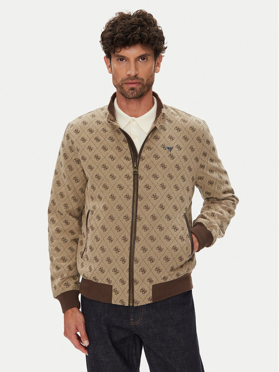 

Бомбер regular fit M5YL04 WGUE0 Guess, коричневый