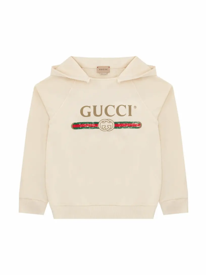 

Хлопковое худи Interlocking G Gucci, бежевый