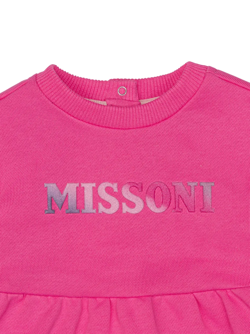 Комплект из платья и блумеров с логотипом Missoni Kids, розовый — фото 3