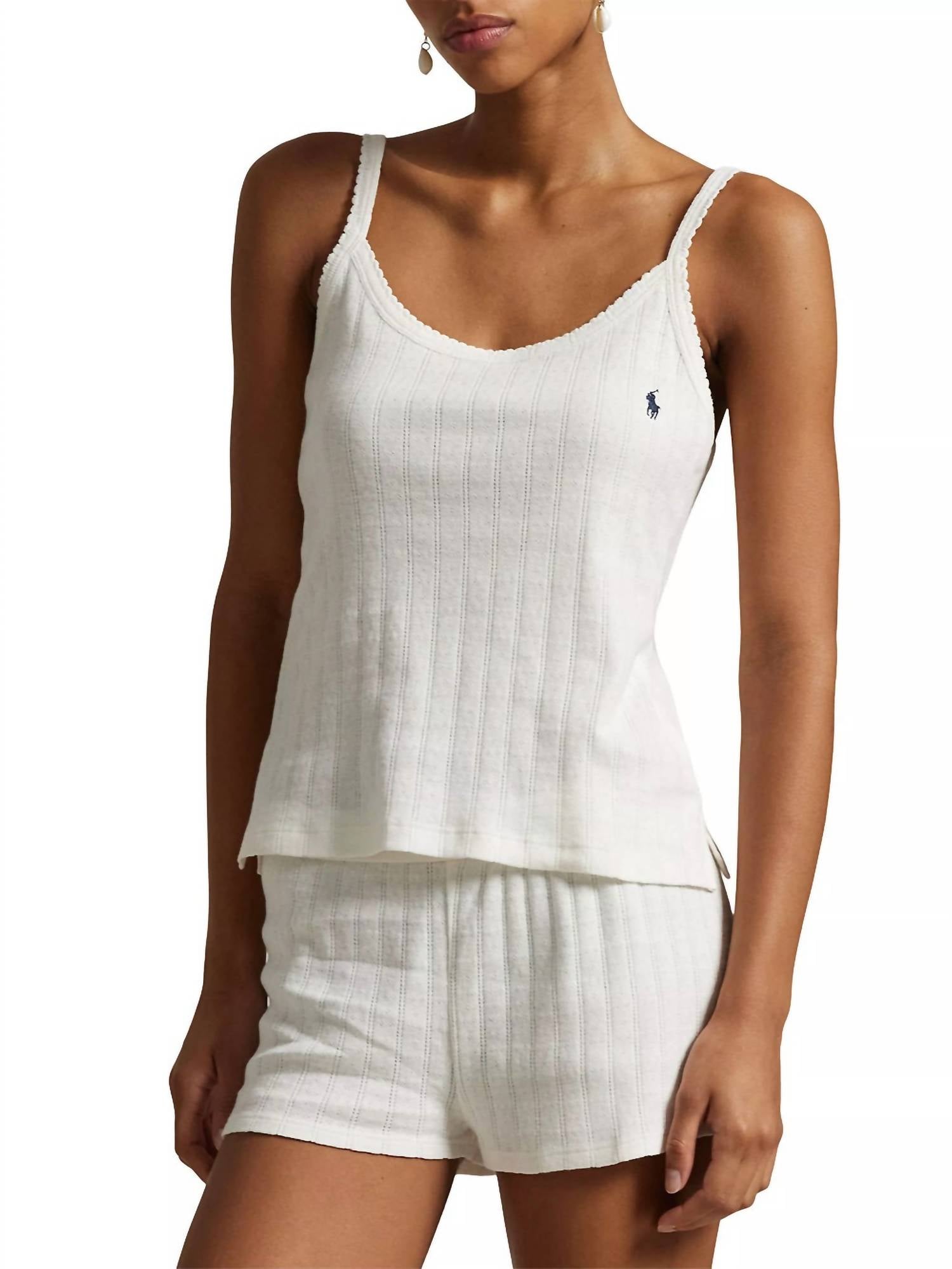 

Пижама-боксер Pointelle Tank в цвете Egret Polo Ralph Lauren