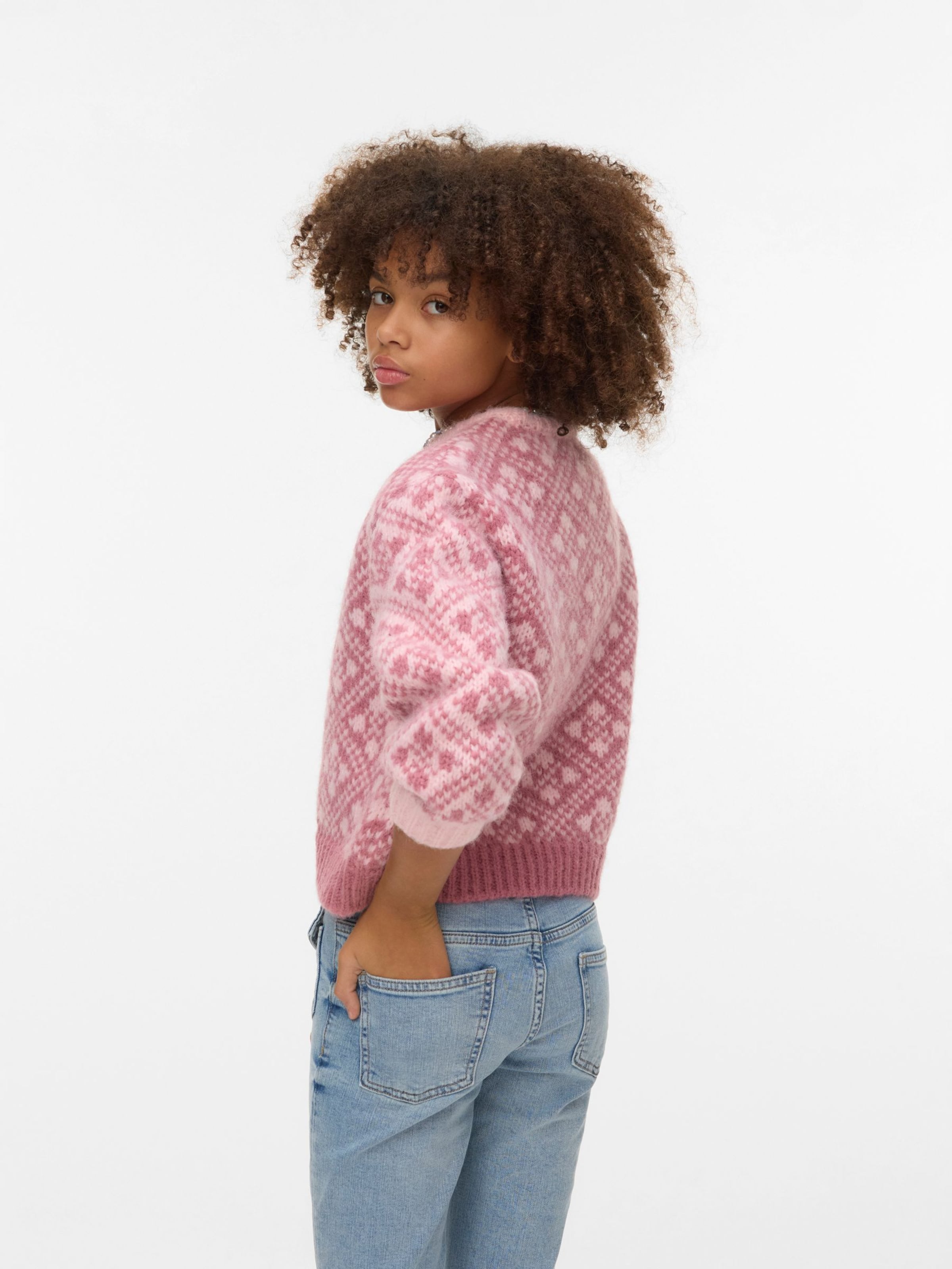 Vero Moda Girl Свитер 'VMInga' в цвете маджента, розовый — фото 4