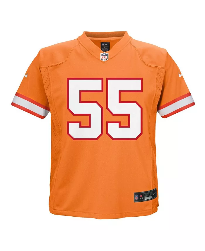 Детская игровая футболка Derrick Brooks в оранжевом цвете Tampa Bay Buccaneers (завершивший карьеру игрок) Nike — фото 2