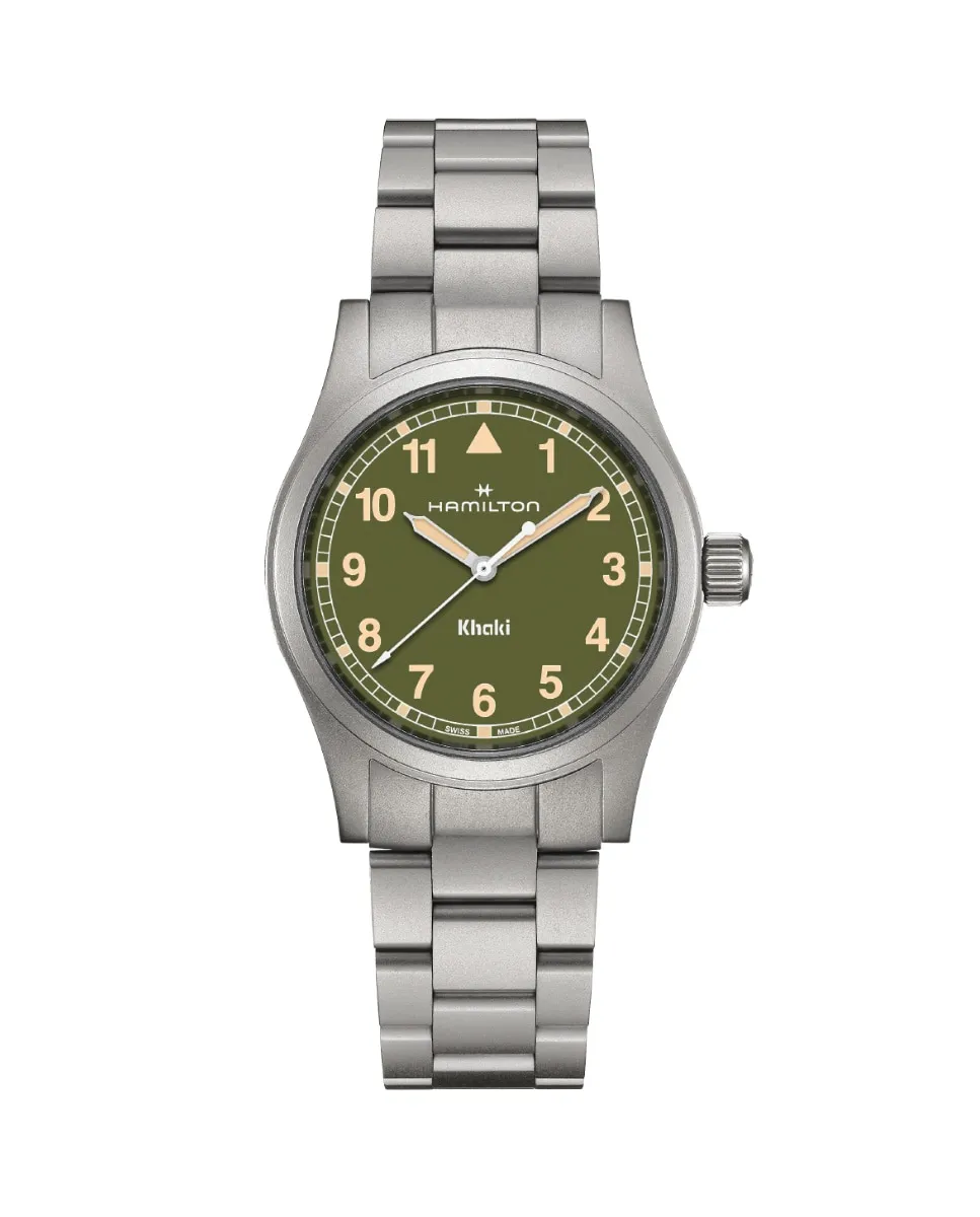 

Мужские часы Khaki Field Quartz 38 мм H69401160 из стали Hamilton, серебряный