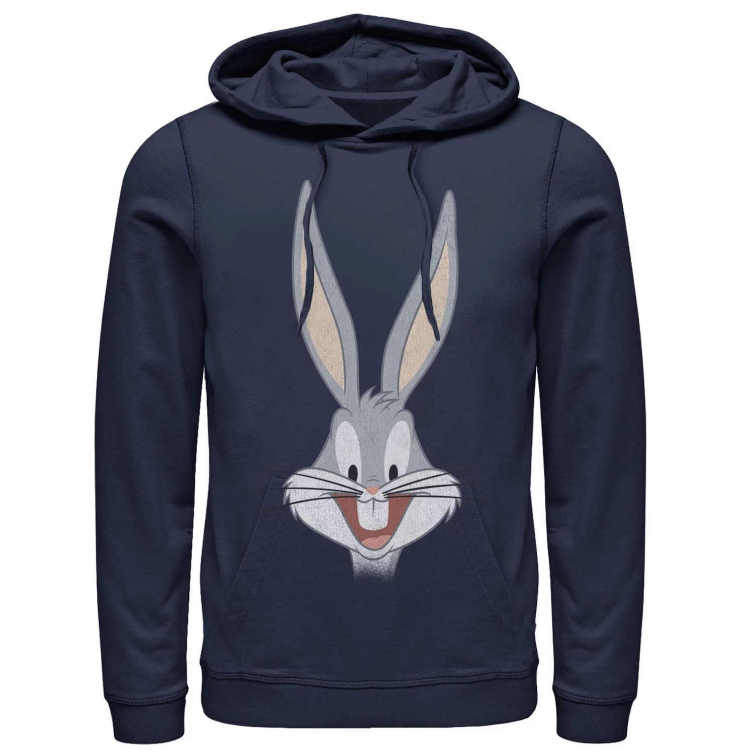 

Мужская большая толстовка с капюшоном Looney Tunes Bugs Bunny Smiling Licensed Character