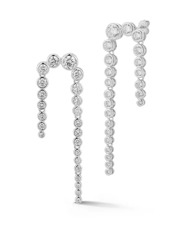 

Теннисные серьги-капли из стерлингового серебра 14 карат с позолотой Rachel Zoe, silver