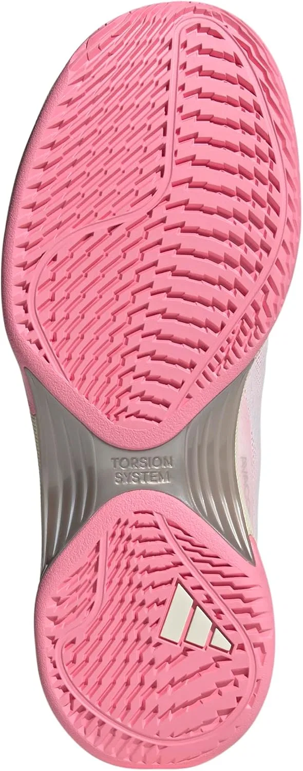 Кроссовки для тенниса Adidas Avacourt 2.0, белый/Champagne Metallic/Lucid Pink — фото 2
