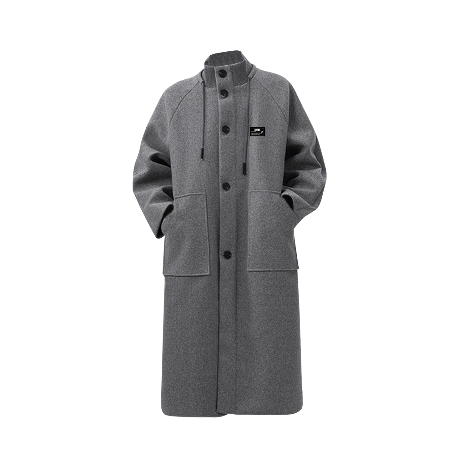 

Пальто Unisex Stand Collar утепленное прямое ZIAREL, premium серый