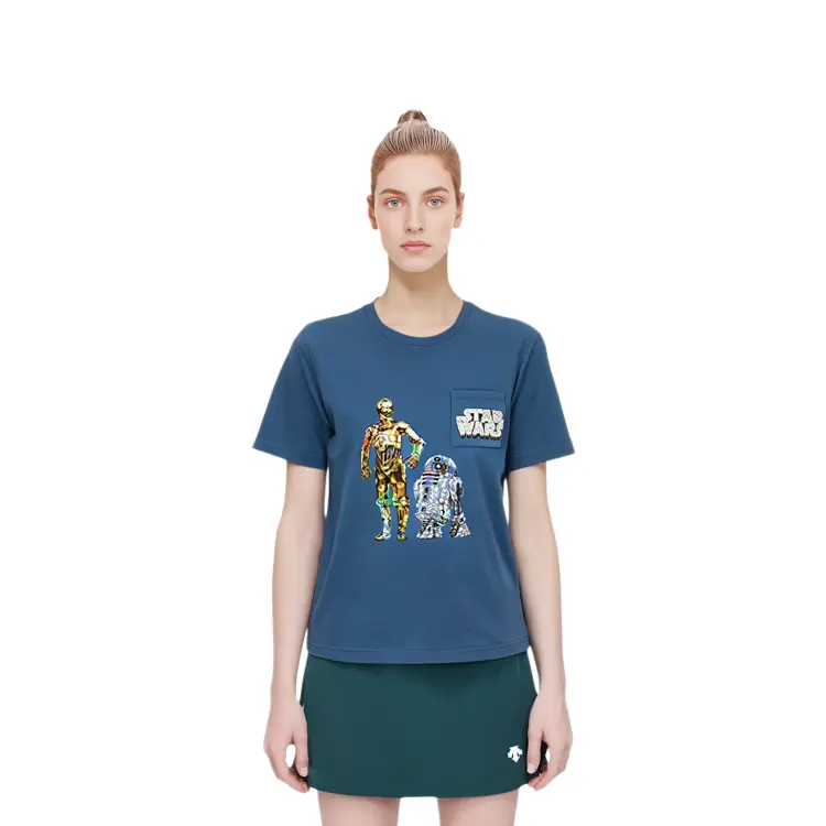Футболка унисекс Lake Blue Uniqlo, цвет Lake Blue — фото 2