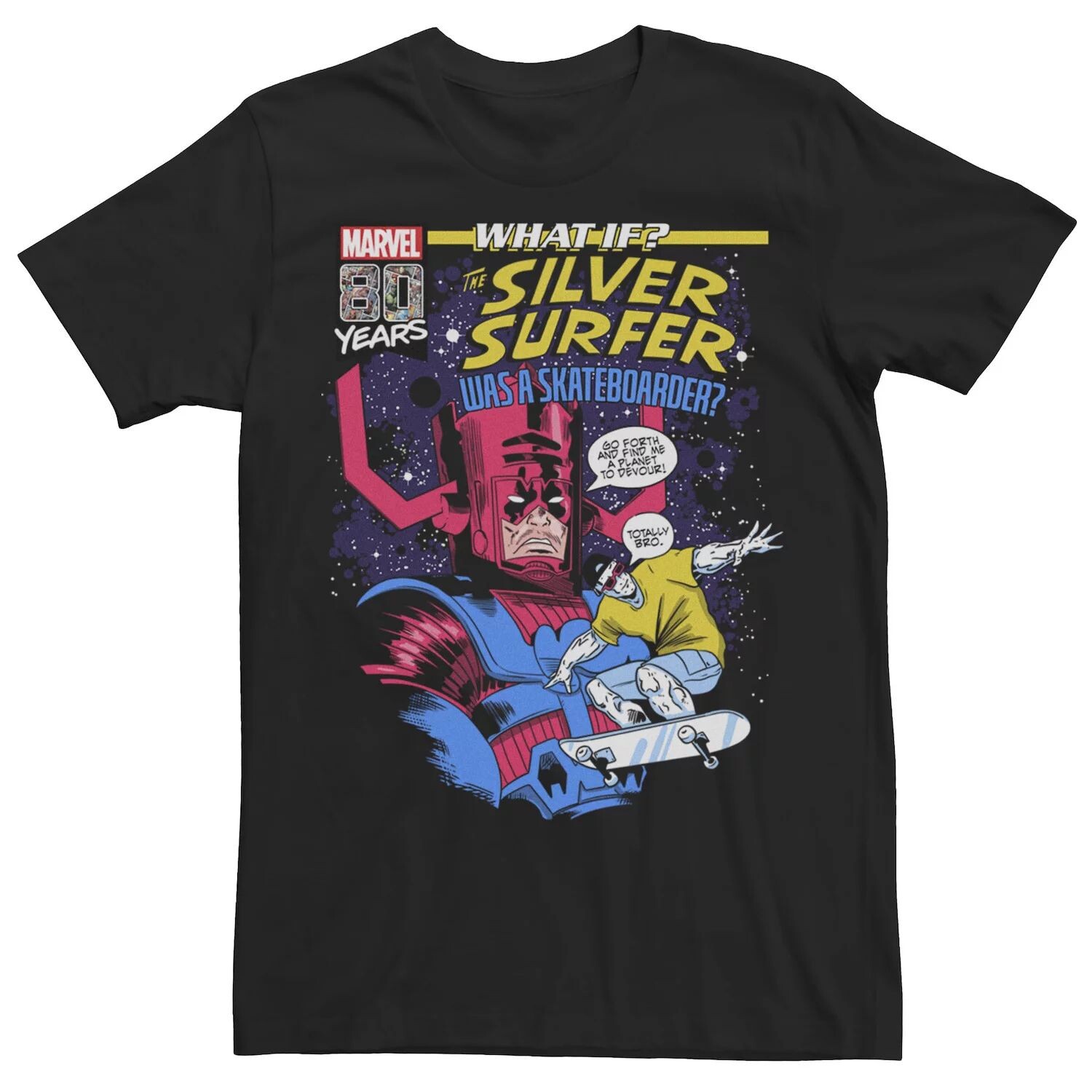 

Мужская футболка с обложкой комиксов What If Silver Surfer и графическим рисунком Marvel