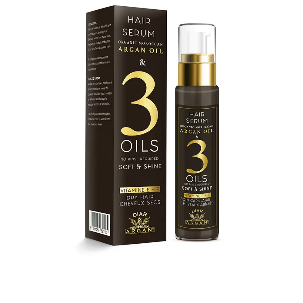 

Сыворотка для волос Sérum para el cabello de argán puro y tres aceites esenciales Diar Argan, 50 мл.